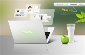 创意笔记本广告PSD设计素材